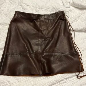 Banana Republic Size 8 Leather Skirt